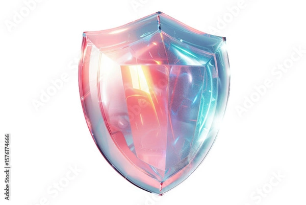 Obraz Futuristic digital energy shield concept shown on transparent background