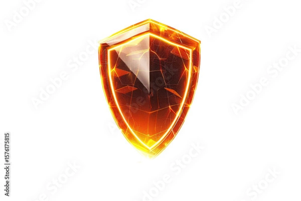 Obraz Radiant energy field shaped as shield on transparent background