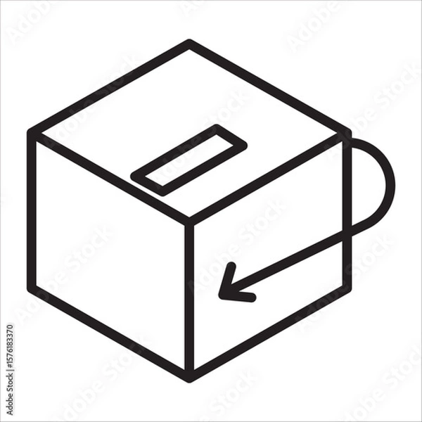 Fototapeta E-comerce icon outline vector