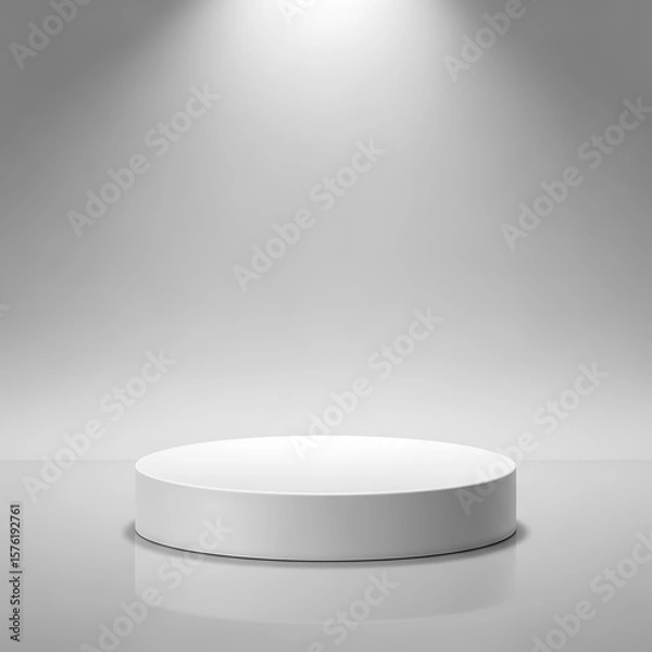 Fototapeta Illuminated Scene Background with Podium — Spotlight Stage and Presentation Stock Illustration

