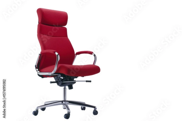 Obraz Black ergonomic chair isolated for workplace and home use