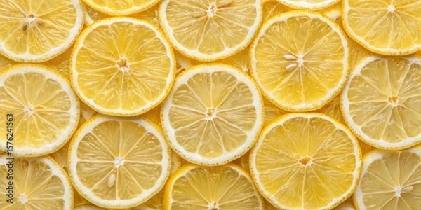 Fototapeta Vibrant Lemon Slices A Citrus Burst of Freshness and Zest, Citrus fruit , Vitamin C