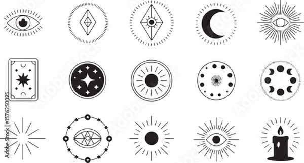 Fototapeta Abstract Geometric Esoteric Spiritual Mandala Symbol Sacred Graphics Vector