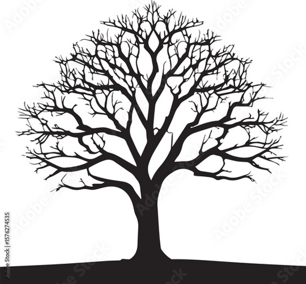 Fototapeta  Tree silhouette Vector | Minimalist & Trendy Tree Silhouette Design | Unique & Stylish Tree Artwork for Vector design