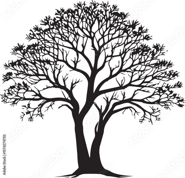 Fototapeta  Tree silhouette Vector | Minimalist & Trendy Tree Silhouette Design | Unique & Stylish Tree Artwork for Vector design