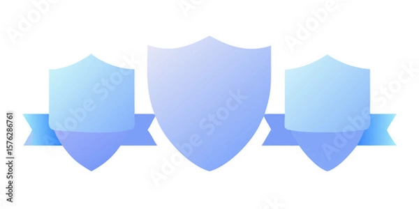 Obraz blue and white shield