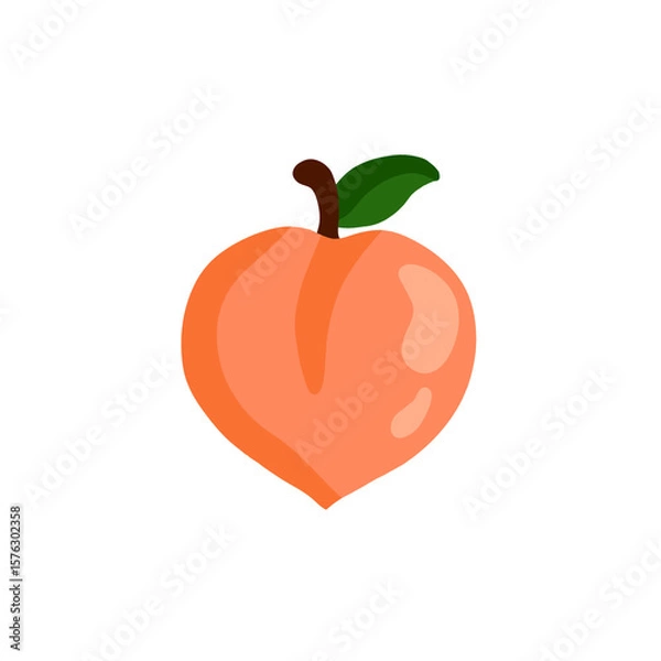 Obraz Peach emoji vector