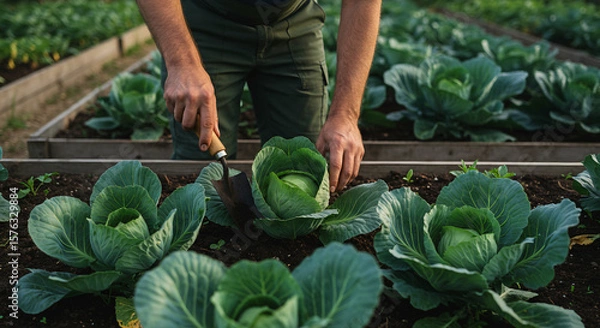 Obraz planting cabbage