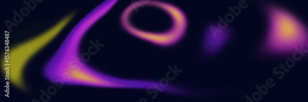 Fototapeta Vibrant blue dark blue pink yellow smooth gradient flow with grainy texture, abstract digital art design