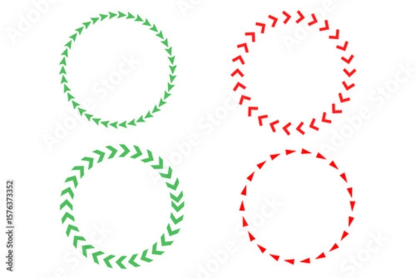 Fototapeta set of round frames