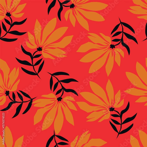 Fototapeta seamless floral pattern