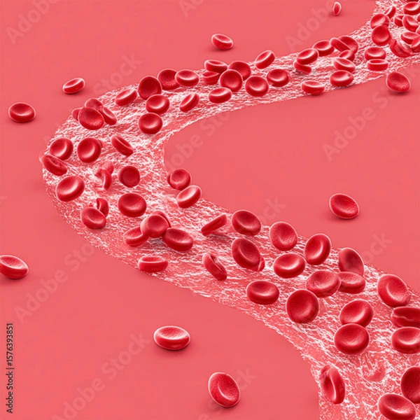 Fototapeta Blood picture of chronic lymphocytic leukemia or CLL, analyze by microscope, original magnification 400x.