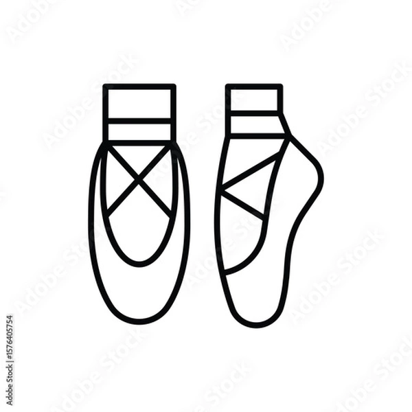 Obraz Ballet icon vector