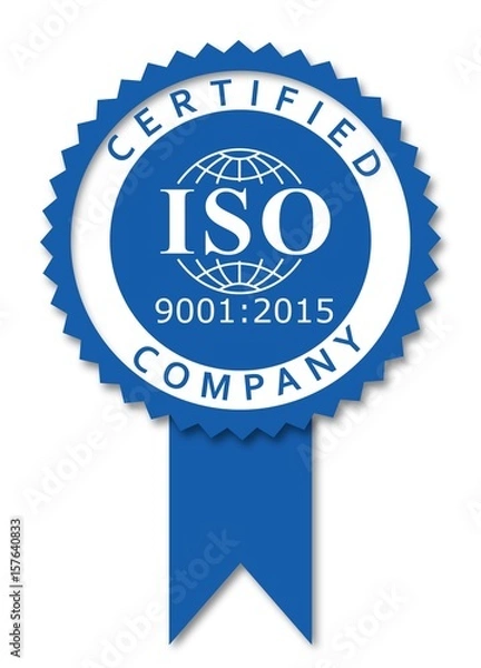Obraz ISO 9001-2015 label certification honor new version