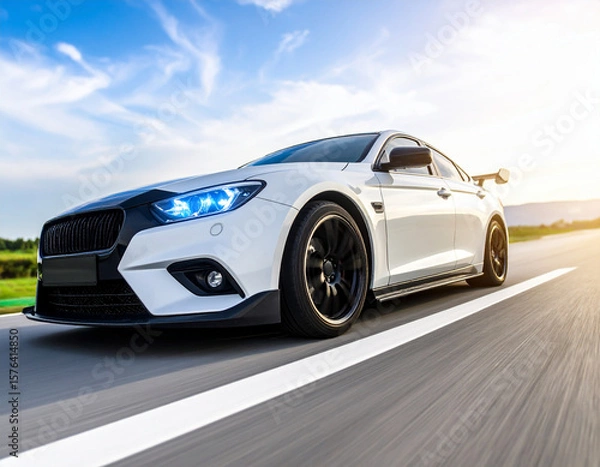 Obraz cool modern car drifting 