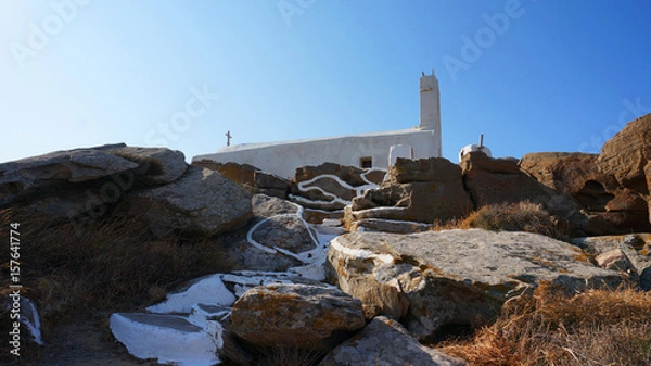 Obraz Photo of picturesque island of Ios on a summer morning, Cyclades, Greece