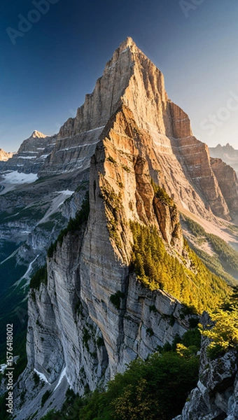 Fototapeta A majestically towering peak the Watzmann
