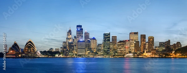 Obraz Panoramic view of Sydney skyline with blue sky