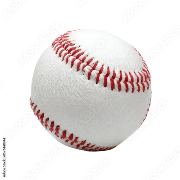 Obraz White and red baseball with a red stitching