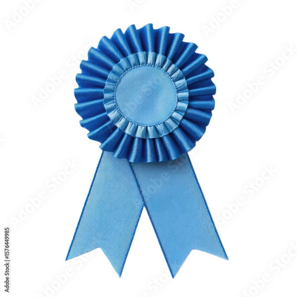 Obraz Blue ribbon with a white border