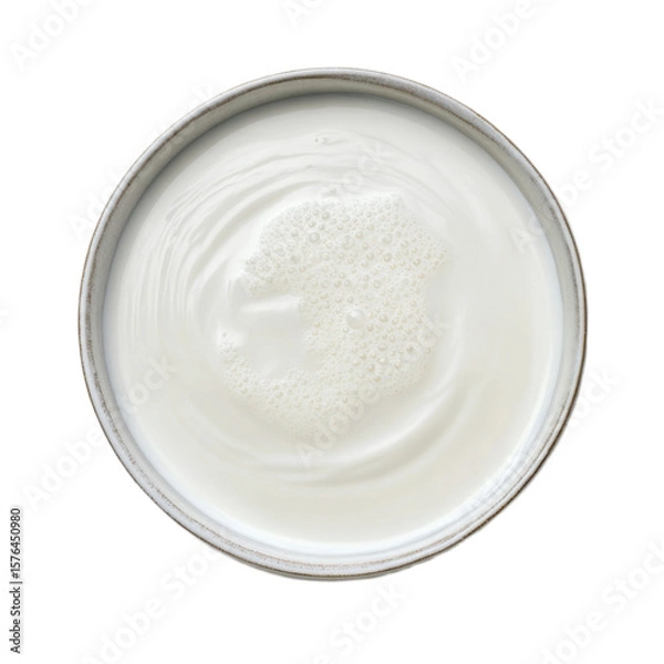 Obraz Bowl of milk with a white foam on top