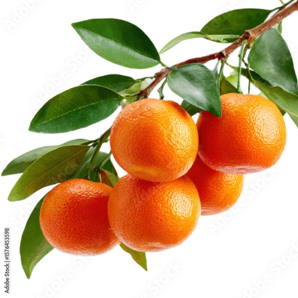 Obraz Bunch of oranges hanging from a tree branch