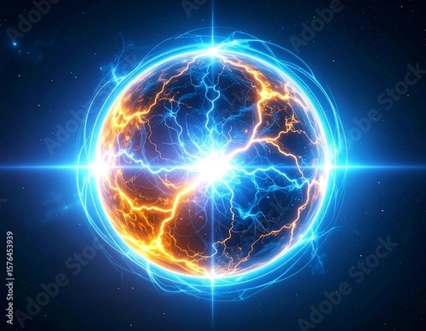 Obraz Energy sphere in space