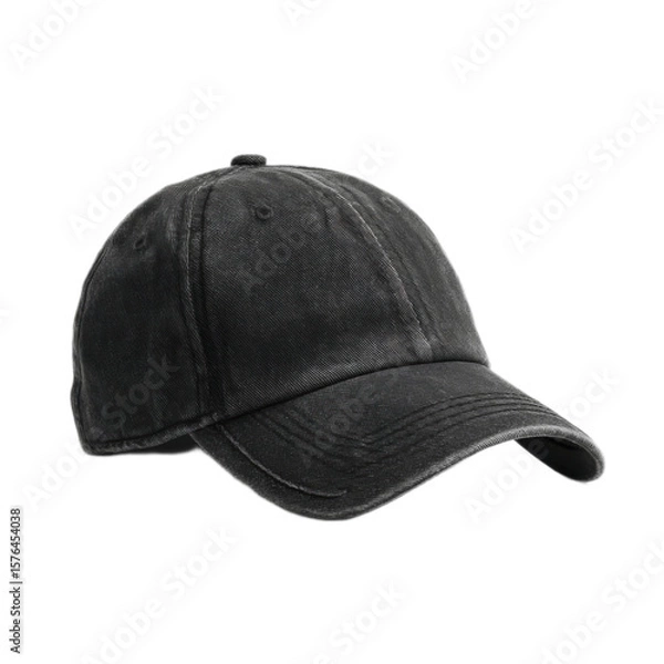 Obraz Black hat with a white background