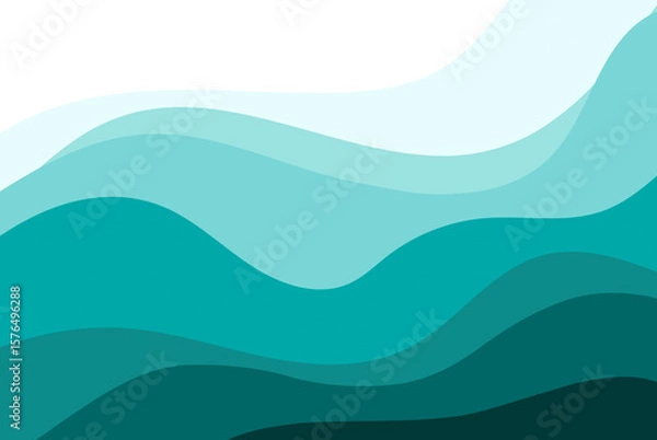 Obraz green wave background, abstract background
