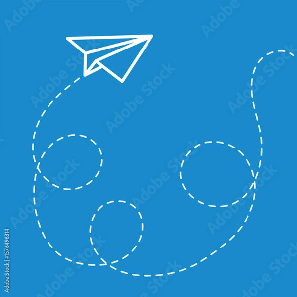 Obraz Paper airplane flying