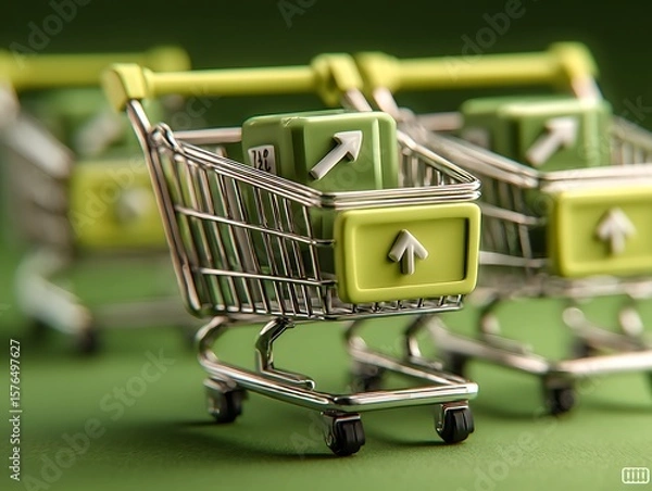 Fototapeta empty shopping cart