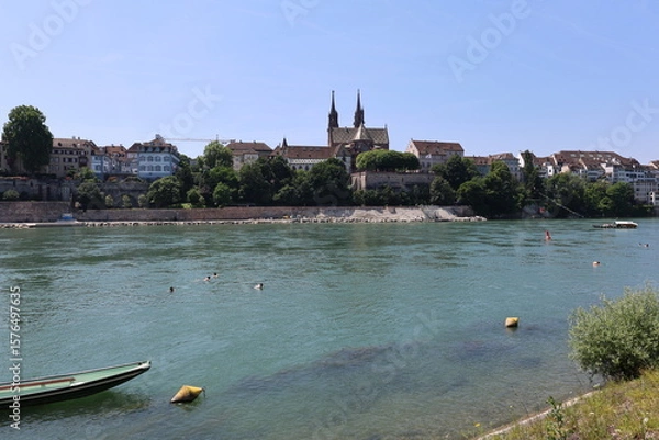 Fototapeta Basel in der Schweiz im Sommer