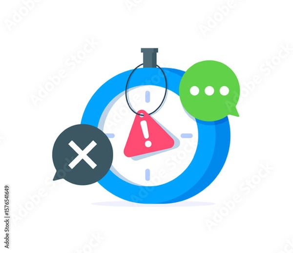 Fototapeta outside customer service operating hours concept,flat design icon vector illustration
