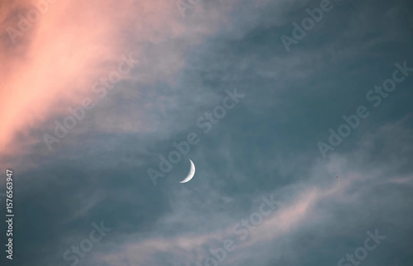 Obraz Moon during a cloudy night