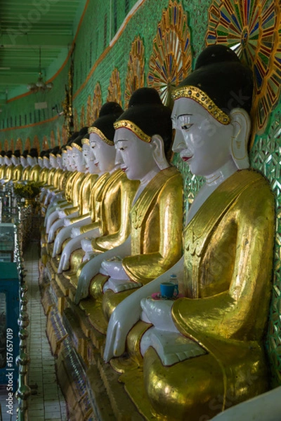 Obraz U Min Thonze caves, Sagaing, Myanmar