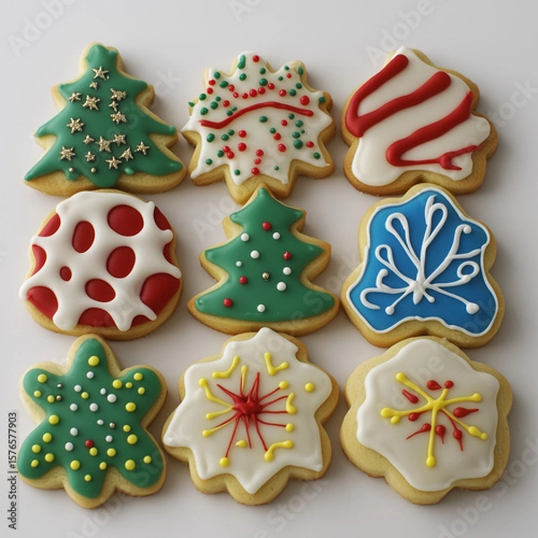 Fototapeta Christmas gingerbread cookies.