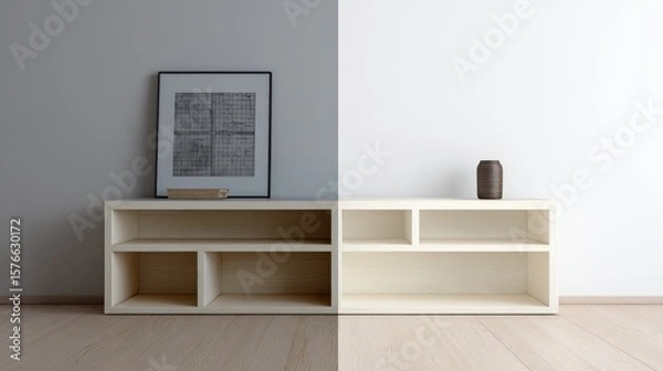 Fototapeta Interior shot of a modern living room