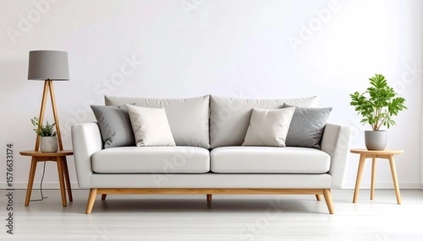 Fototapeta Modern Minimalist Living Room Interior Design
