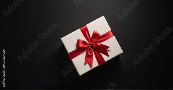 Fototapeta  SME branding kit Minimalist gift box with copy space for anniversaries/product launches