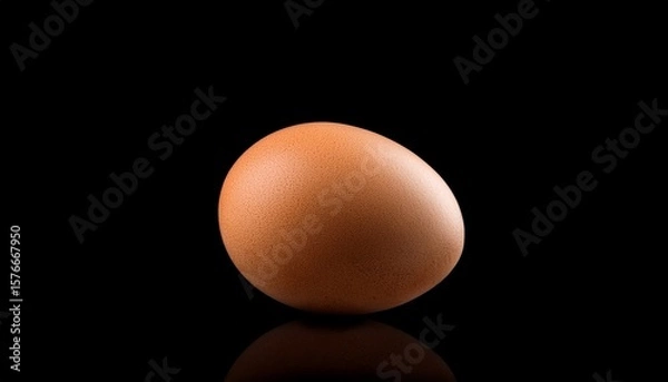 Fototapeta egg on black background