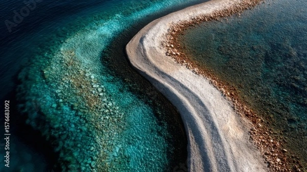 Obraz Abstract Teal and White Water Texture Background