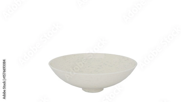 Fototapeta 3D Render a white bowl with a small amount of white speckles