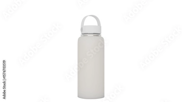 Fototapeta 3D Render a white bottle with a handle on a white background