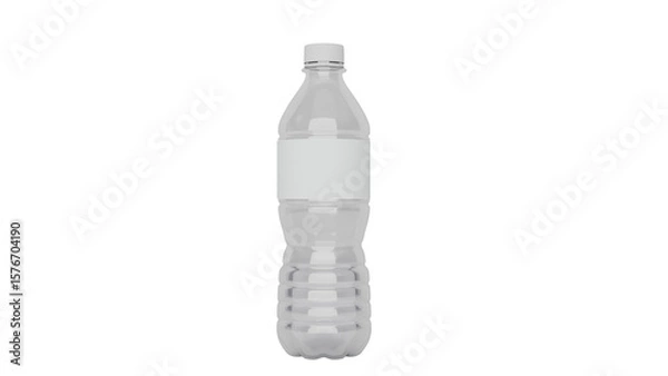 Fototapeta 3D Render a plastic bottle with a white cap