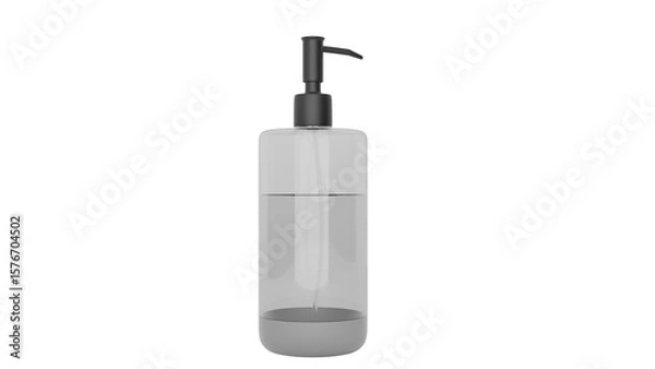 Fototapeta 3D Render a bottle of liquid with a black pump
