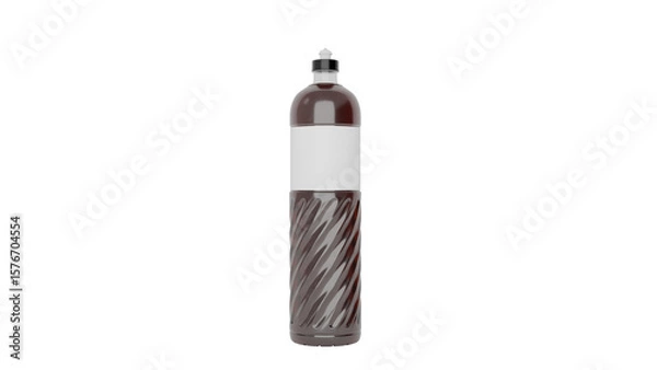 Fototapeta 3D Render a bottle of water with a white label on it