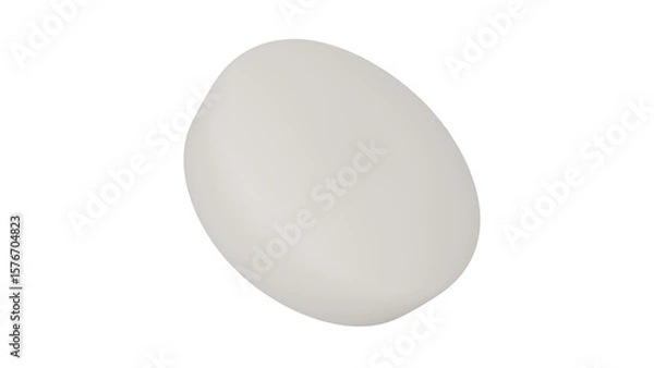 Fototapeta 3D Render a white toilet seat with a white lid
