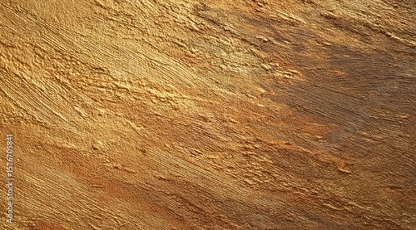 Fototapeta Abstract textured background with diagonal brushstrokes in gold and brown hues, showing a gradient effect from light to dark
