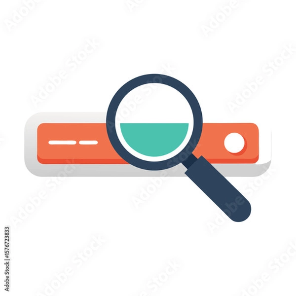 Obraz Magnifying Glass Vector Search Bar Website Concept