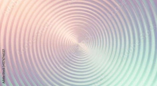 Fototapeta Circular gradient rings pattern radiates, offering a calming and hypnotic design with soft pastel shades and concentric elements.